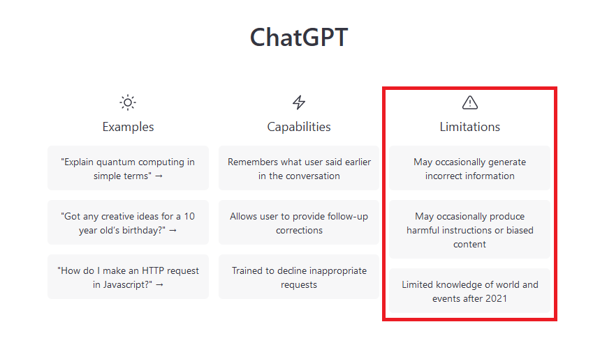 CHat GPT-3 i limitowanie tego narzędzie